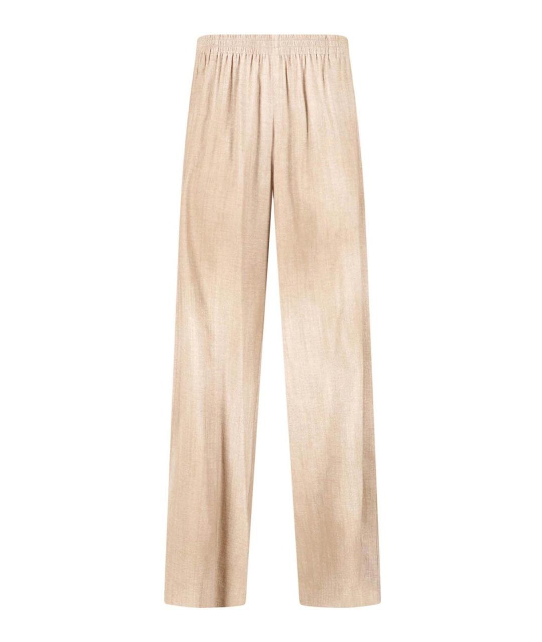 ERMANNO SCERVINO Бежевые вискозные брюки широкие, фото 1