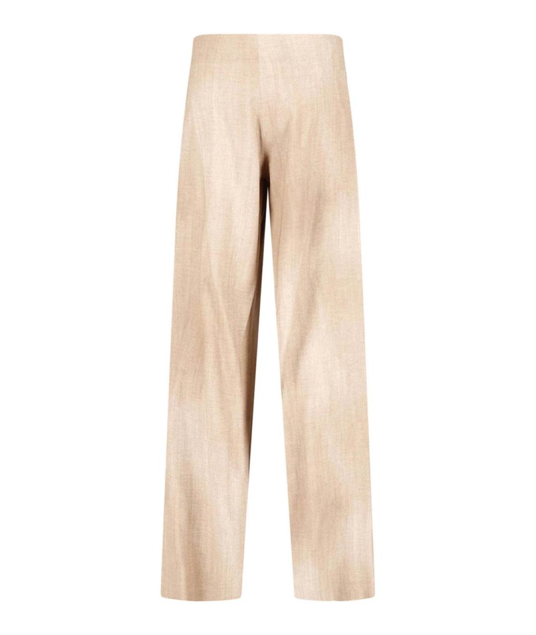 ERMANNO SCERVINO Бежевые вискозные брюки широкие, фото 2