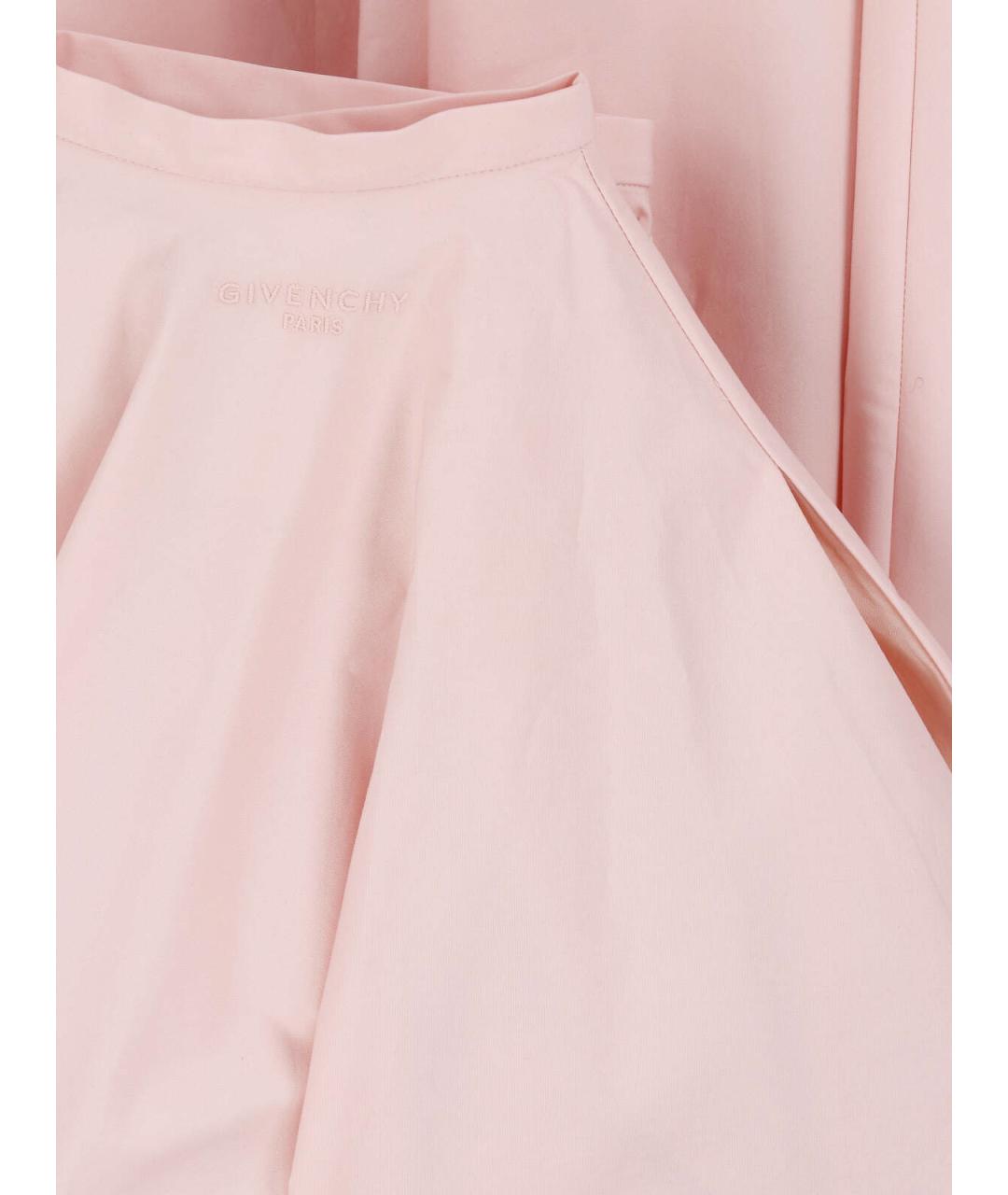 GIVENCHY Розовая хлопковая юбка миди, фото 5