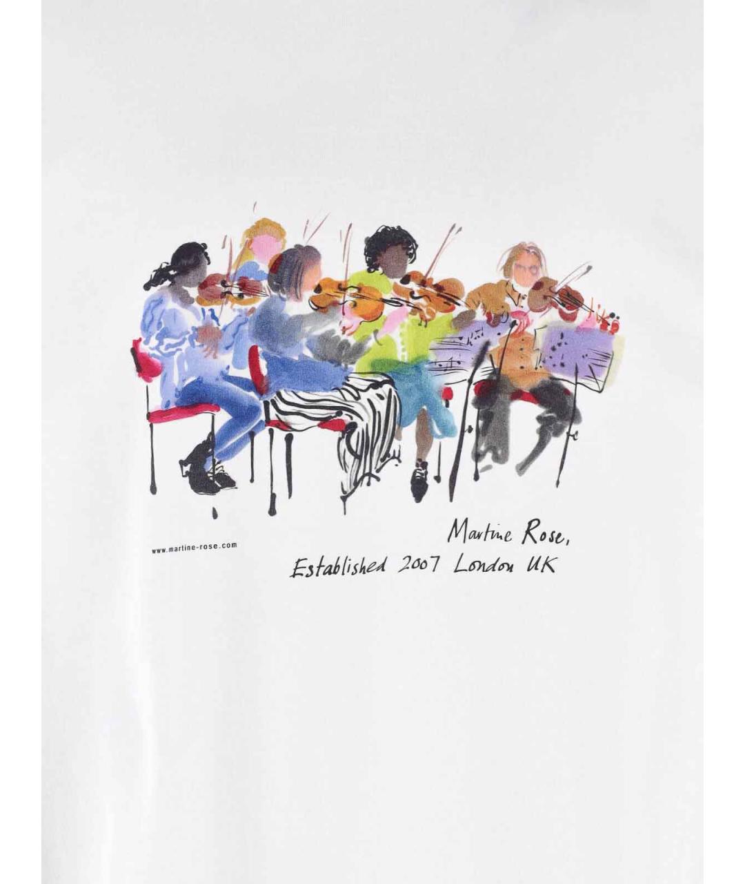 MARTINE ROSE Белая хлопковая футболка, фото 3
