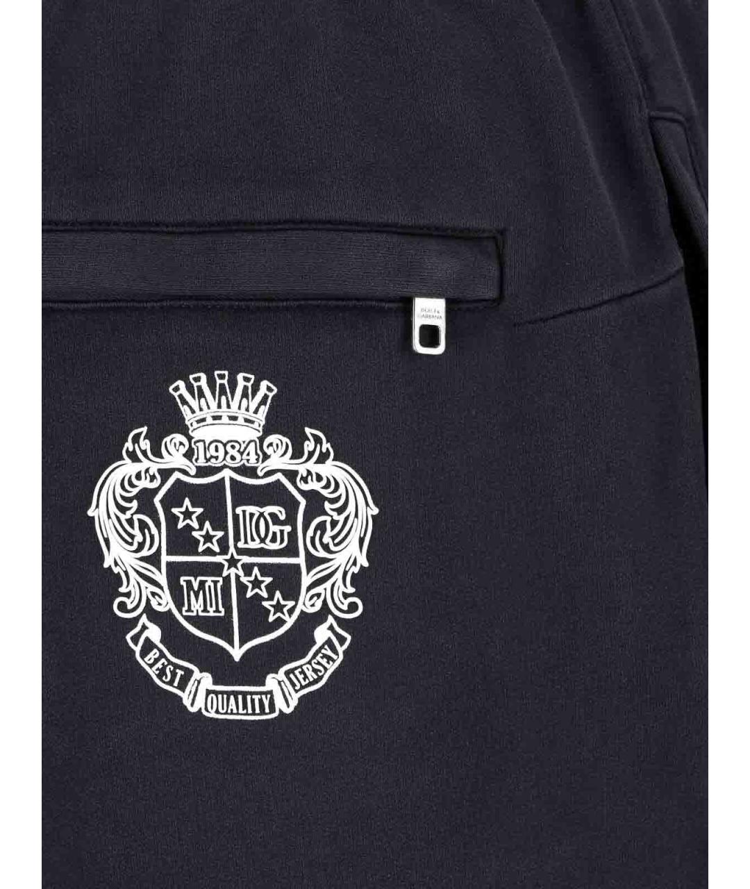 DOLCE&GABBANA Розовые хлопковые повседневные брюки, фото 4