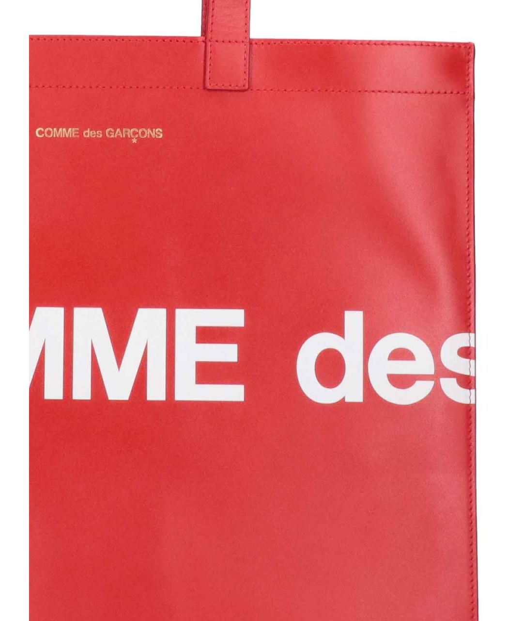 COMME DES GARÇONS Красная кожаная сумка тоут, фото 4
