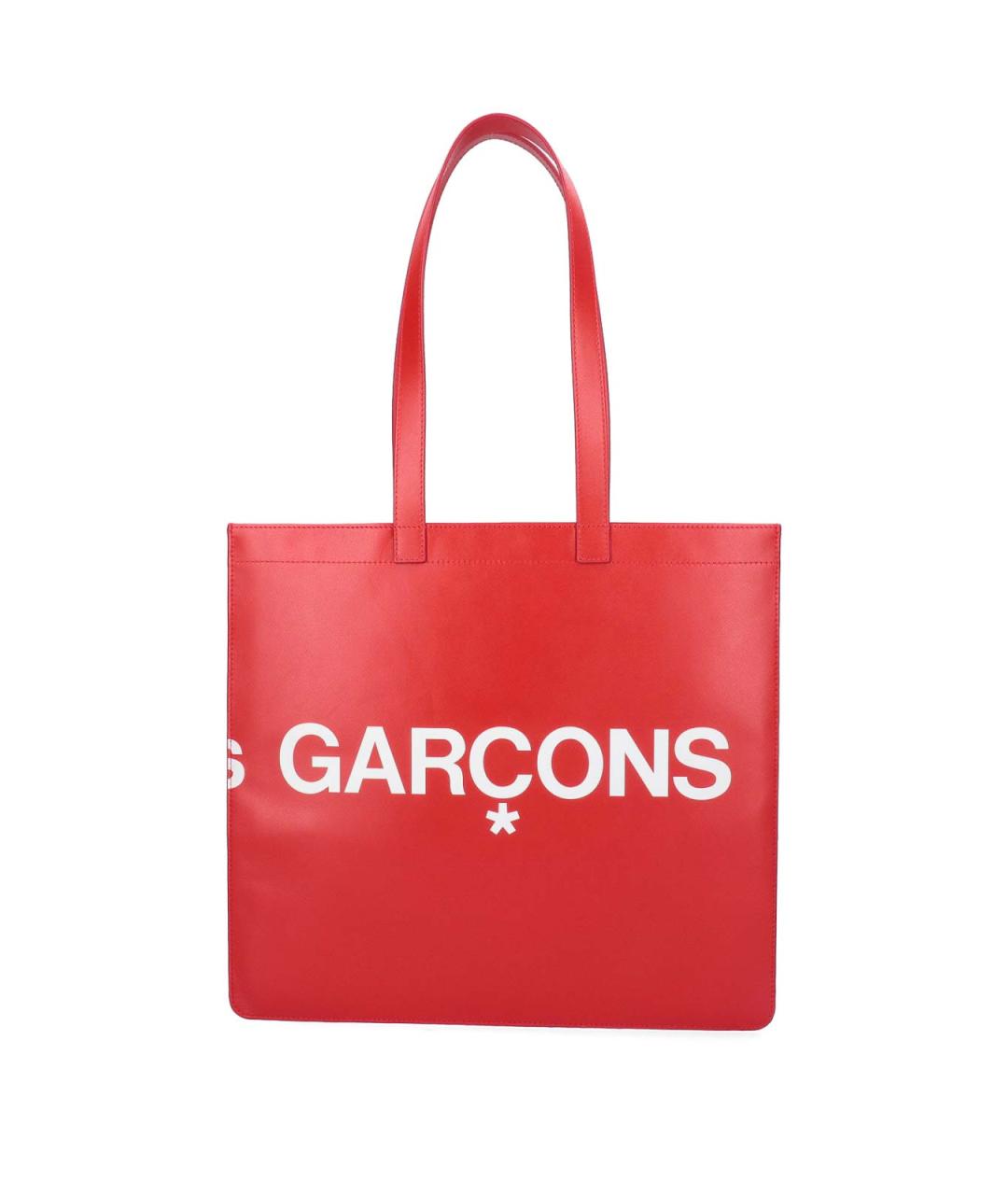 COMME DES GARÇONS Красная кожаная сумка тоут, фото 3