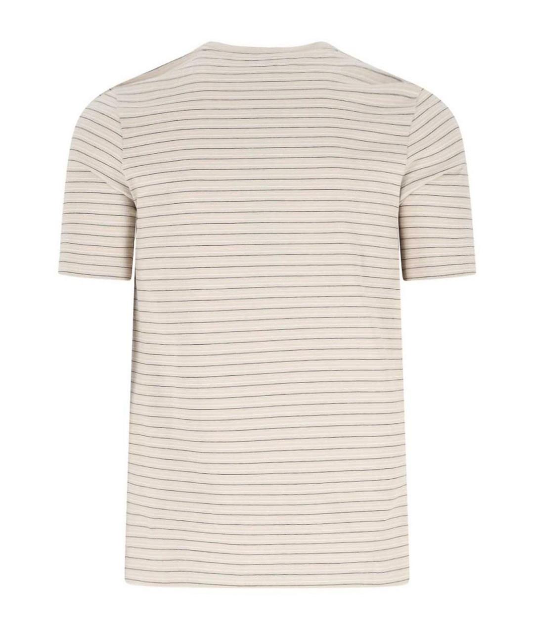 LACOSTE Бежевая хлопковая футболка, фото 2