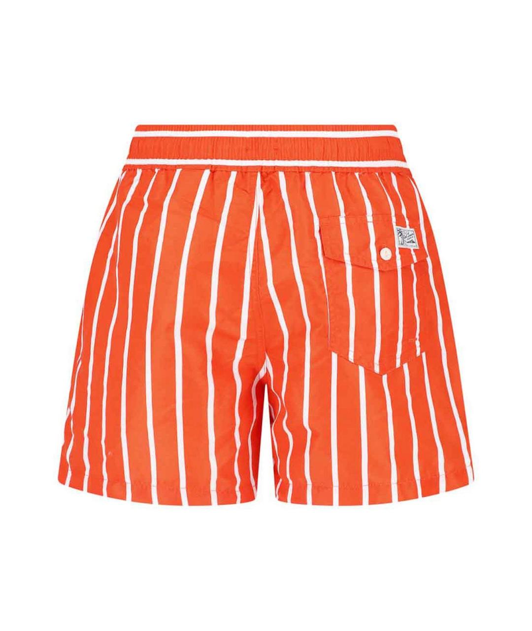 POLO RALPH LAUREN Оранжевые полиэстеровые шорты, фото 2