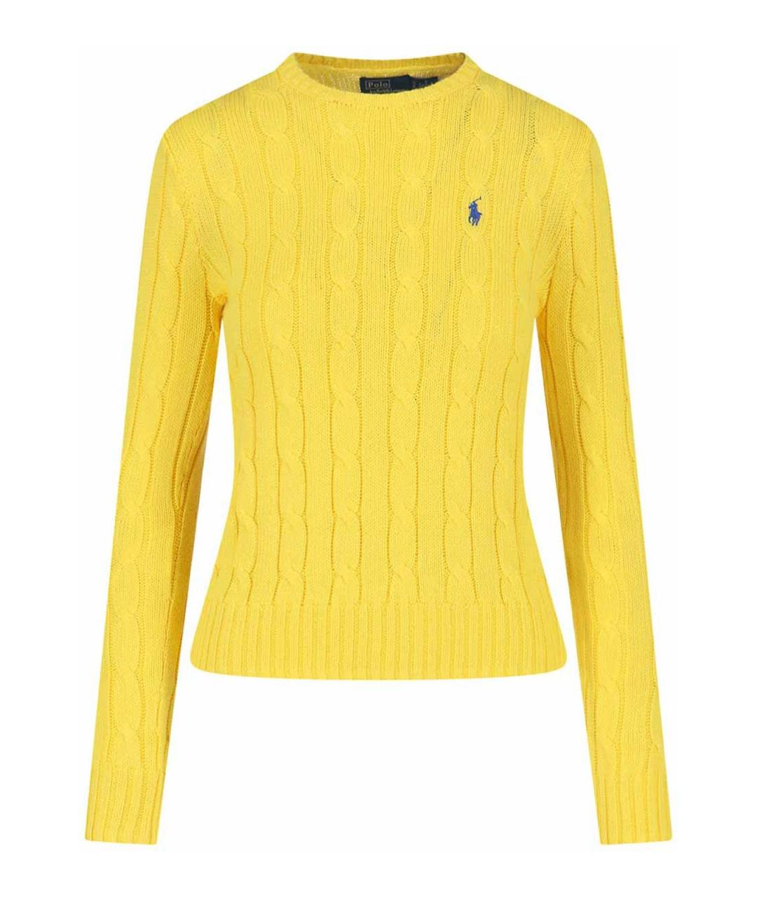 POLO RALPH LAUREN Желтый хлопковый джемпер / свитер, фото 1