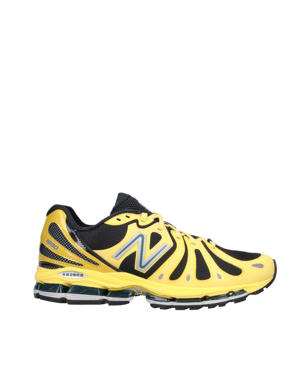 NEW BALANCE Желтые кожаные кроссовки, фото 1
