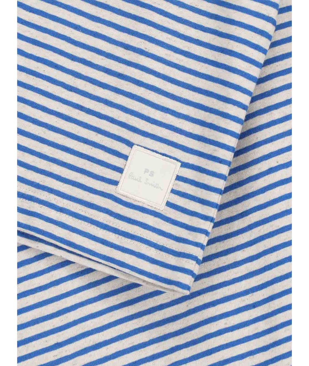 PAUL SMITH Синяя хлопковая футболка, фото 3