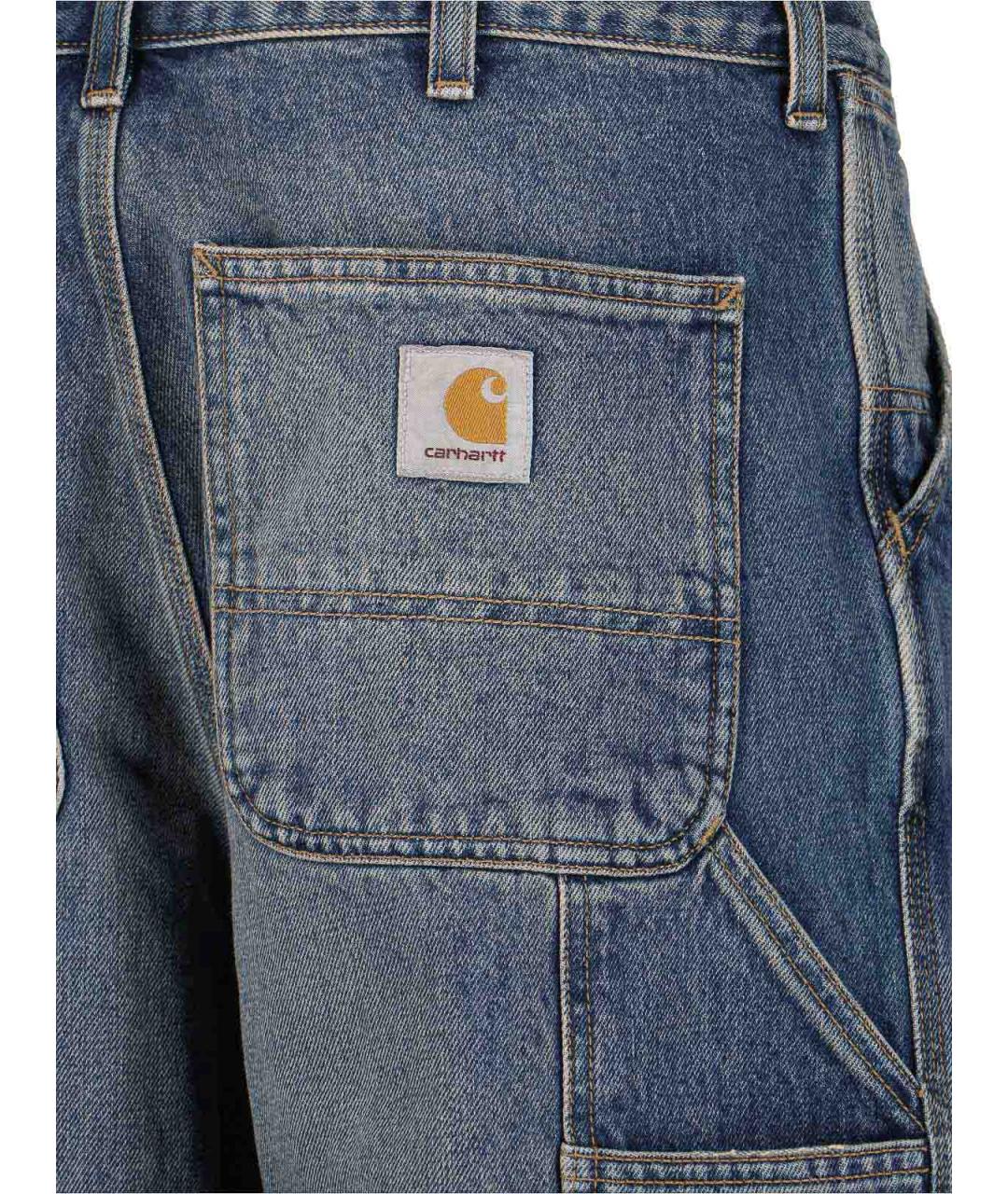 CARHARTT Синие хлопковые прямые джинсы, фото 4