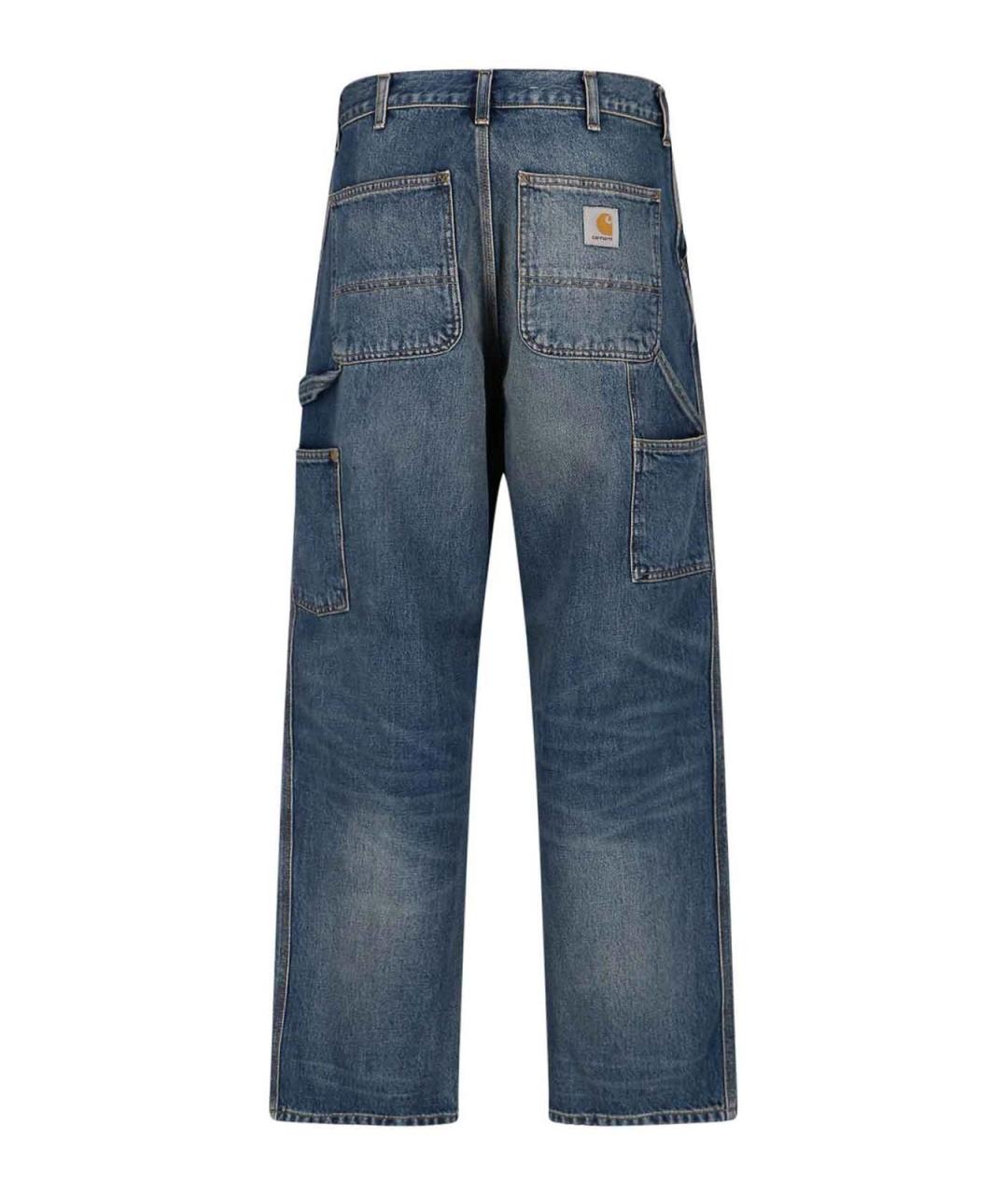 CARHARTT Синие хлопковые прямые джинсы, фото 2