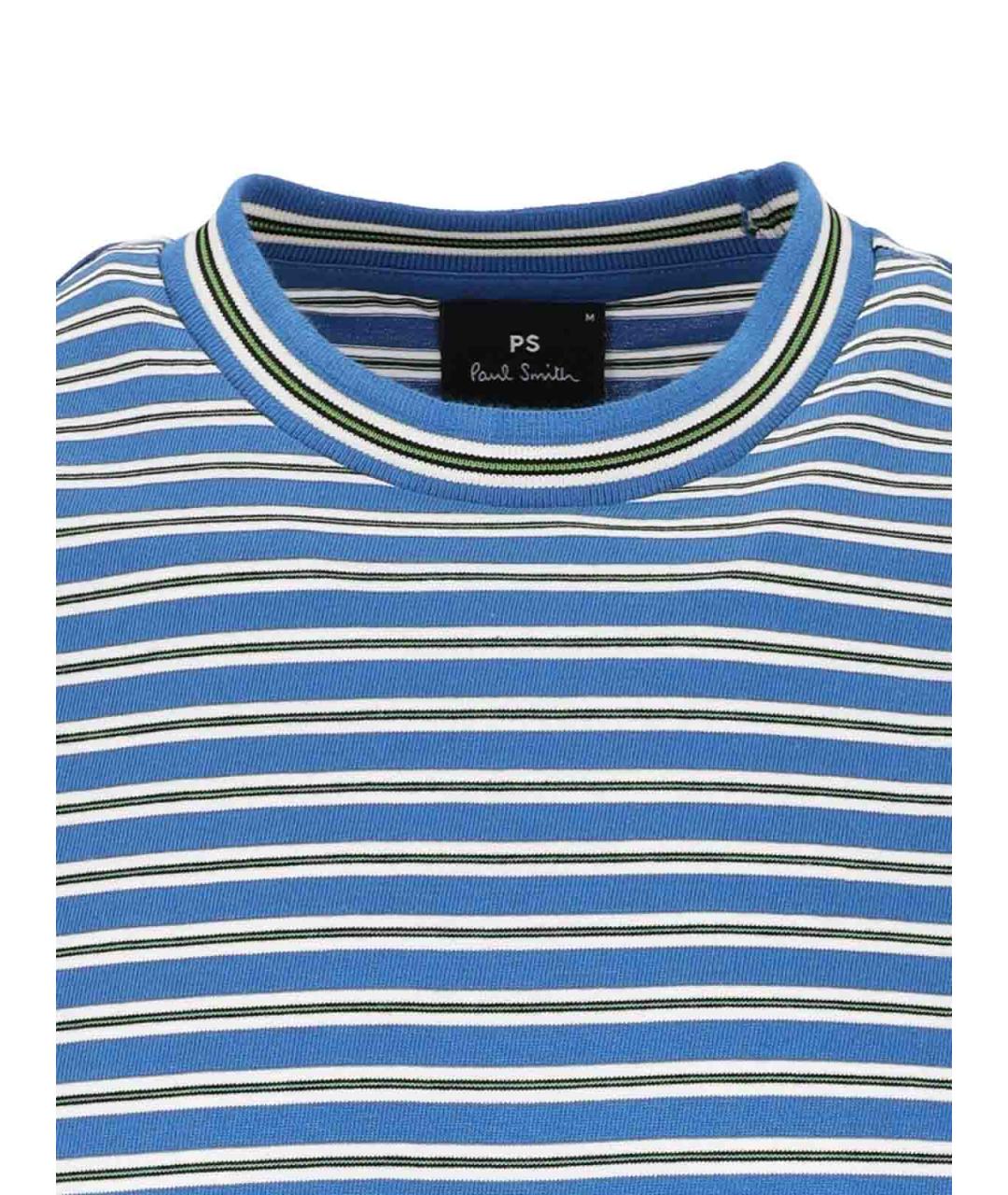 PAUL SMITH Синяя хлопковая футболка, фото 3