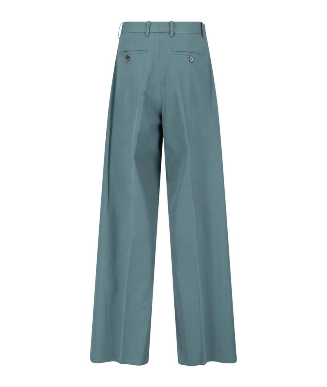 JIL SANDER Синие хлопковые повседневные брюки, фото 2