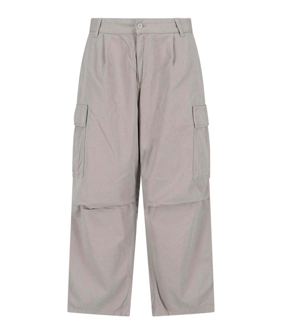 CARHARTT Серые хлопковые повседневные брюки, фото 1