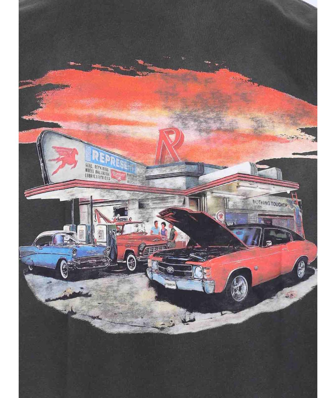 REPRESENT Серая хлопковая футболка, фото 3