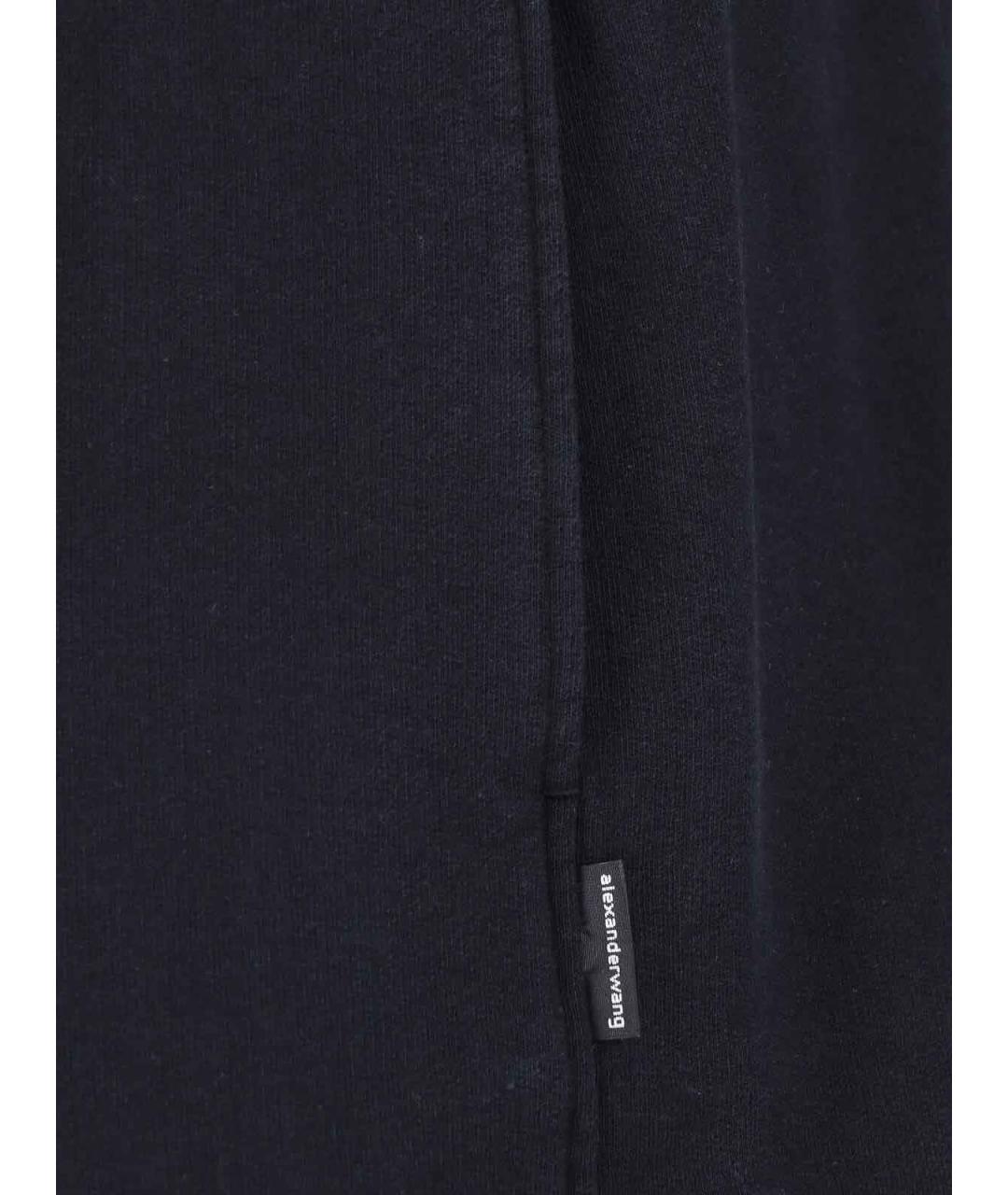 ALEXANDER WANG Черные хлопковые спортивные брюки и шорты, фото 5