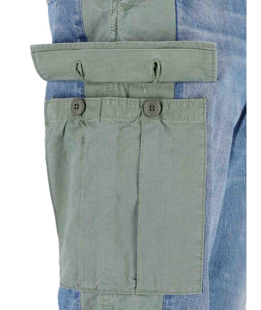 JUNYA WATANABE Синие хлопковые прямые джинсы, фото 4