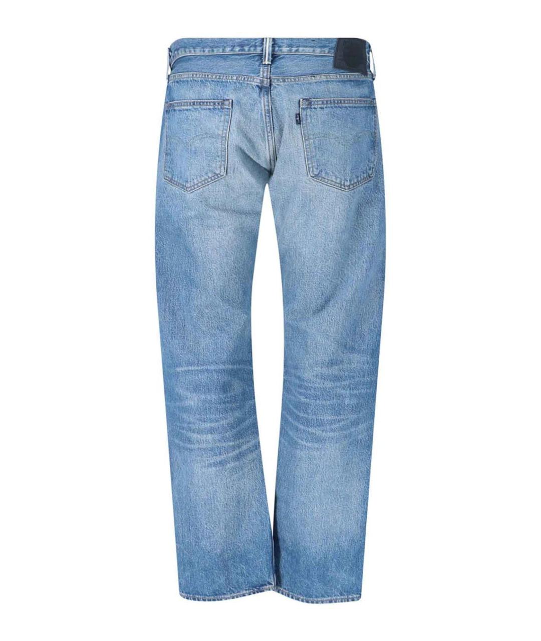 LEVI'S Синие хлопковые прямые джинсы, фото 2