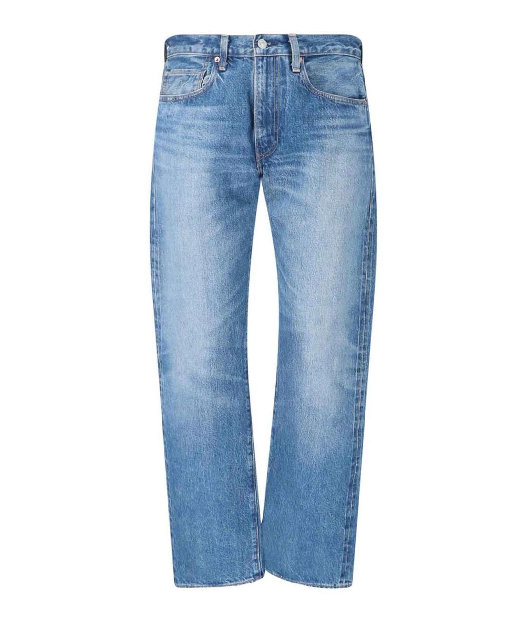 LEVI'S Синие хлопковые прямые джинсы, фото 1