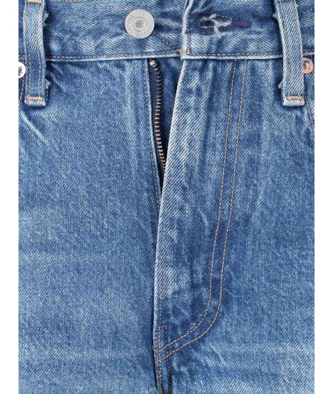 LEVI'S Синие хлопковые прямые джинсы, фото 4