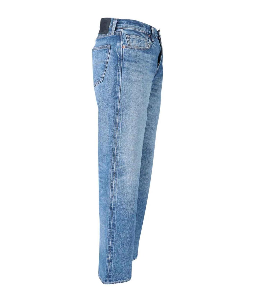 LEVI'S Синие хлопковые прямые джинсы, фото 3
