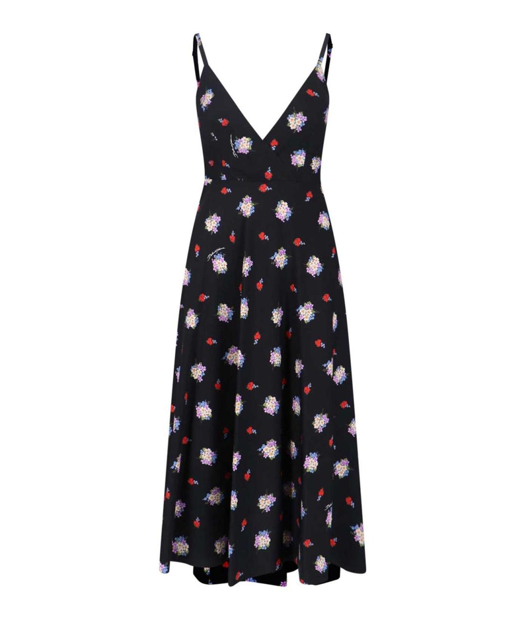 DOLCE&GABBANA Черное шелковое повседневное платье, фото 1