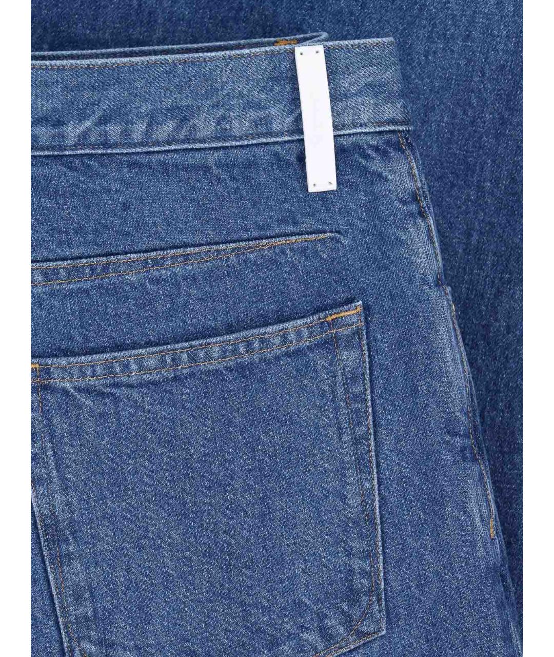 JIL SANDER Синие хлопковые прямые джинсы, фото 5