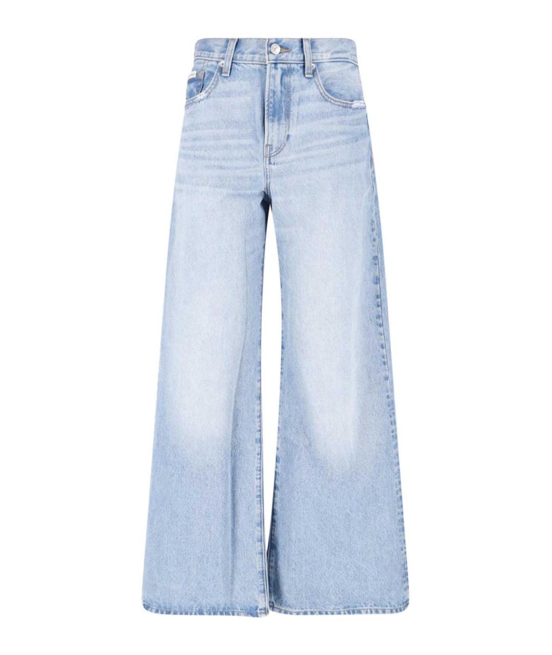 CALVIN KLEIN Голубые хлопковые джинсы клеш, фото 1