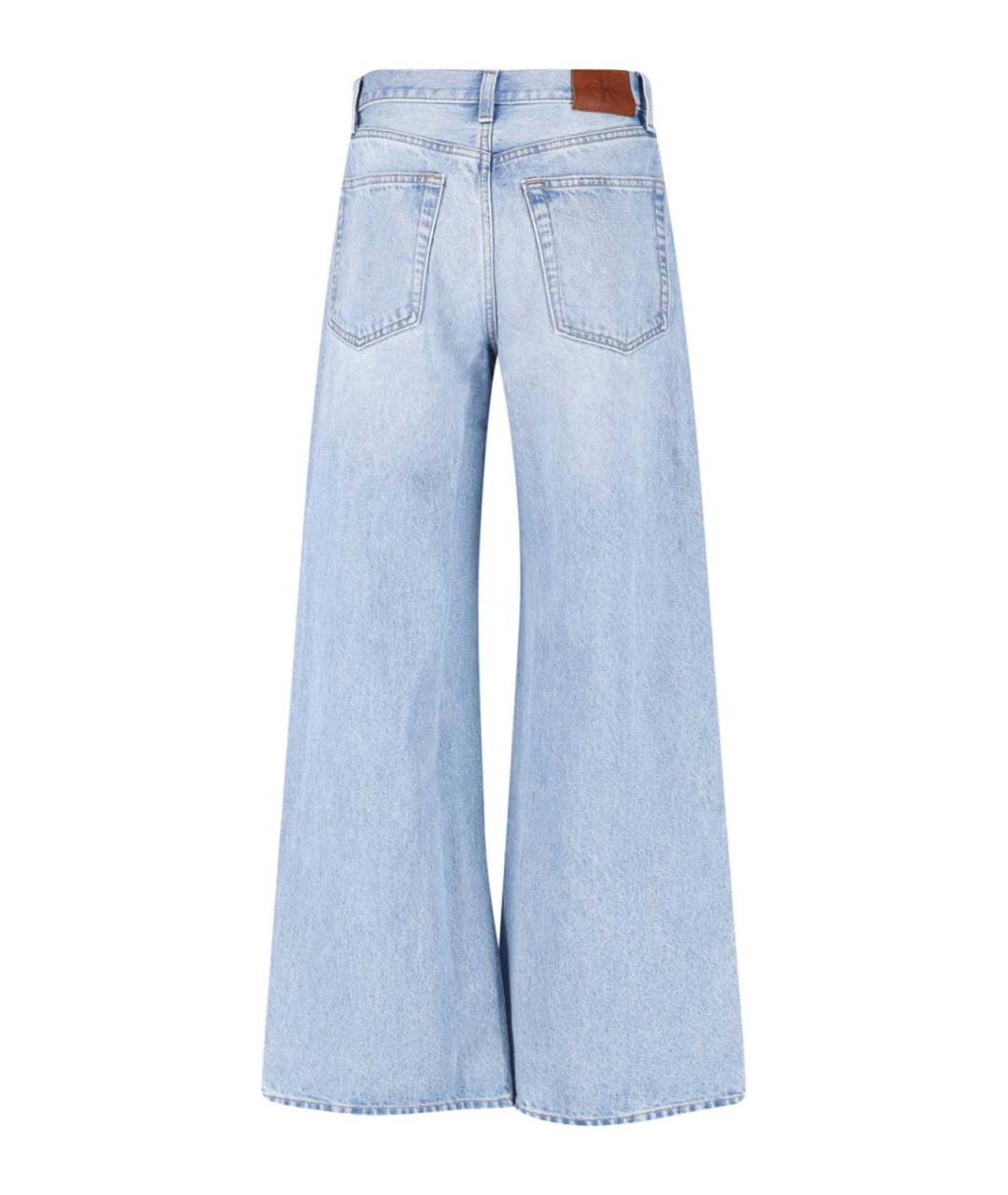 CALVIN KLEIN Голубые хлопковые джинсы клеш, фото 2