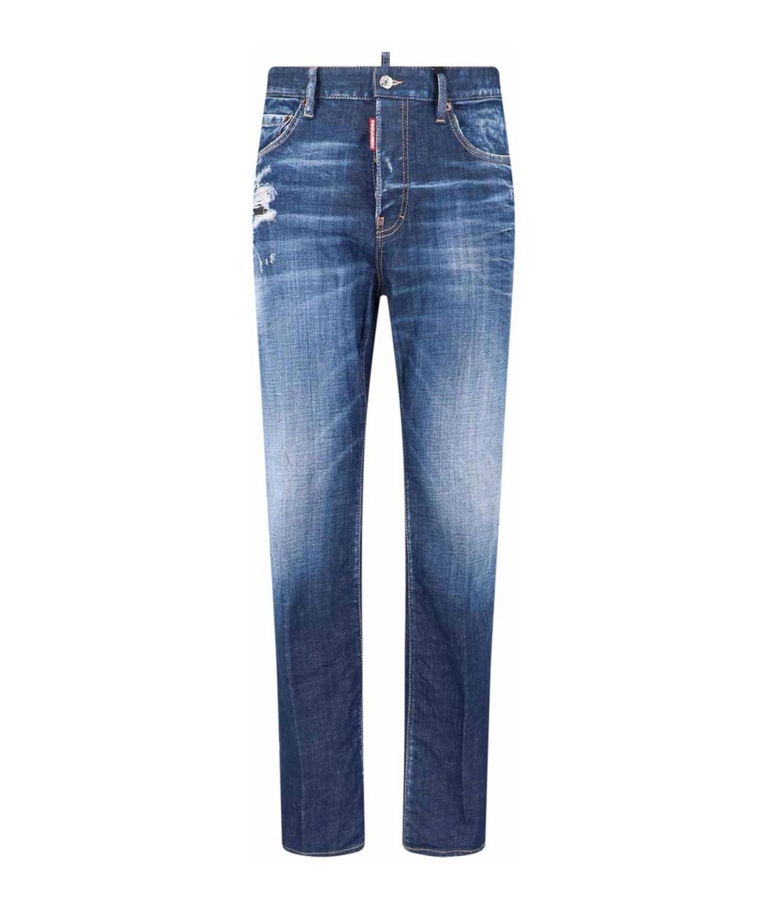 DSQUARED2 Синие хлопковые джинсы скинни, фото 1