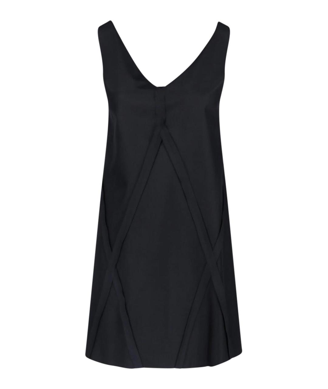 MM6 MAISON MARGIELA Черное вискозное повседневное платье, фото 1