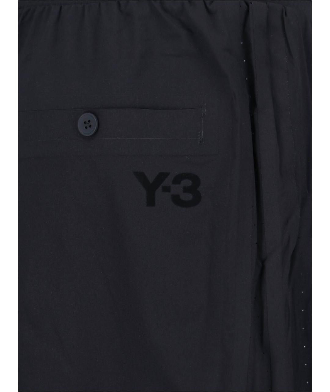 Y-3 Черные полиэстеровые шорты, фото 4