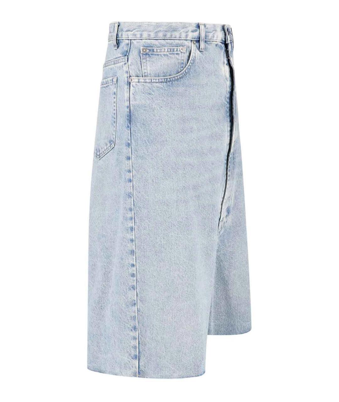 MAISON MARGIELA Голубые хлопковые шорты, фото 3