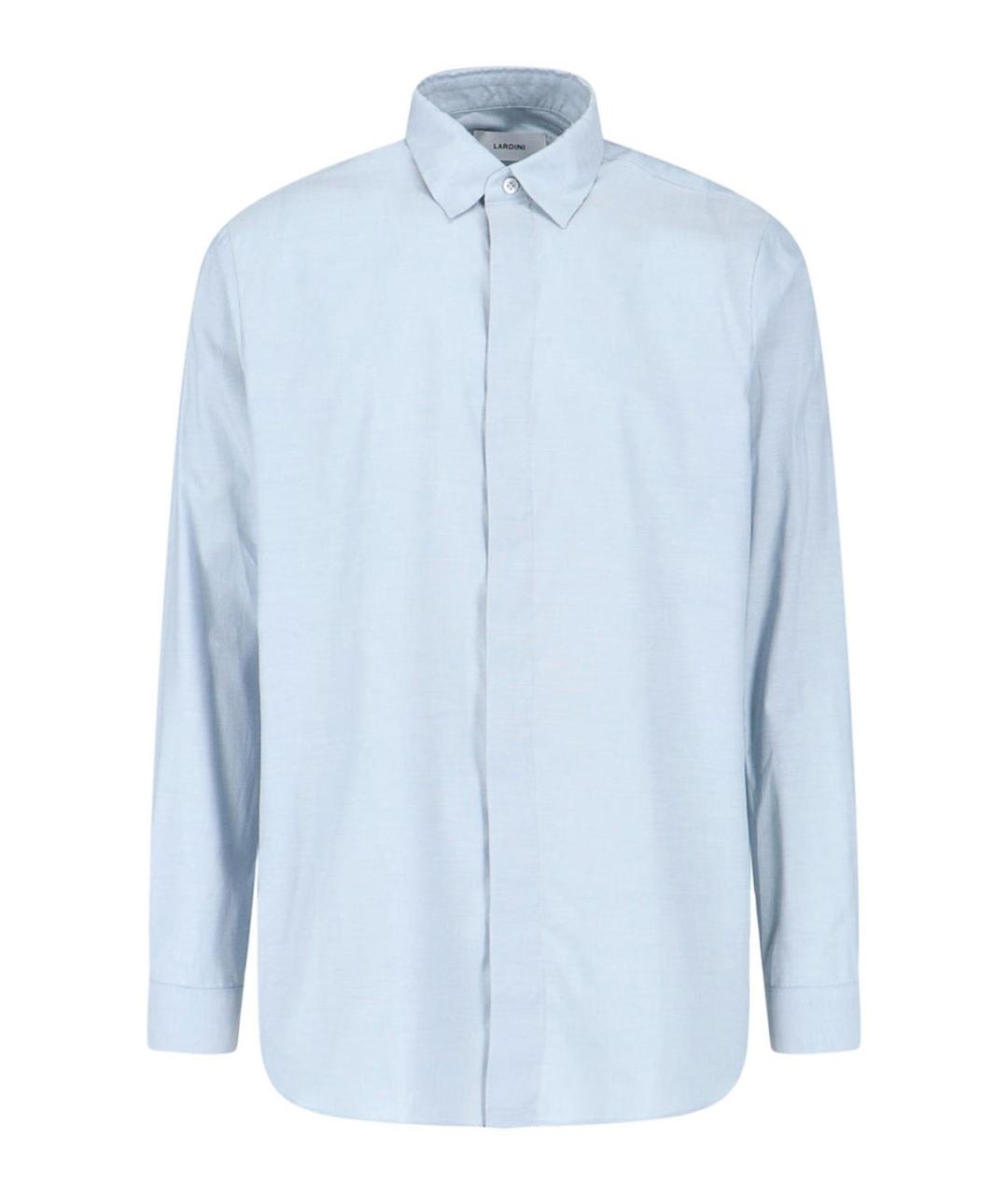 LARDINI Голубая хлопковая классическая рубашка, фото 1