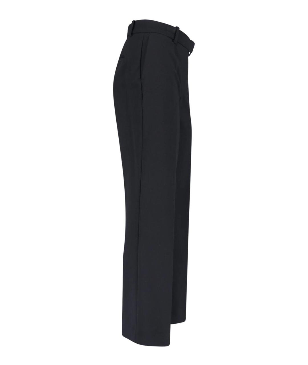 CALVIN KLEIN Черные полиэстеровые прямые брюки, фото 3