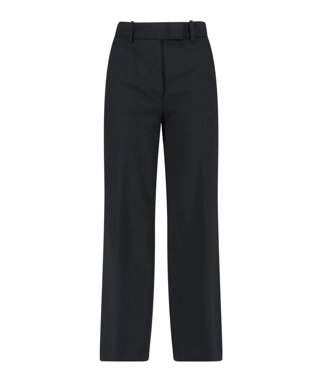 CALVIN KLEIN Черные полиэстеровые прямые брюки, фото 1