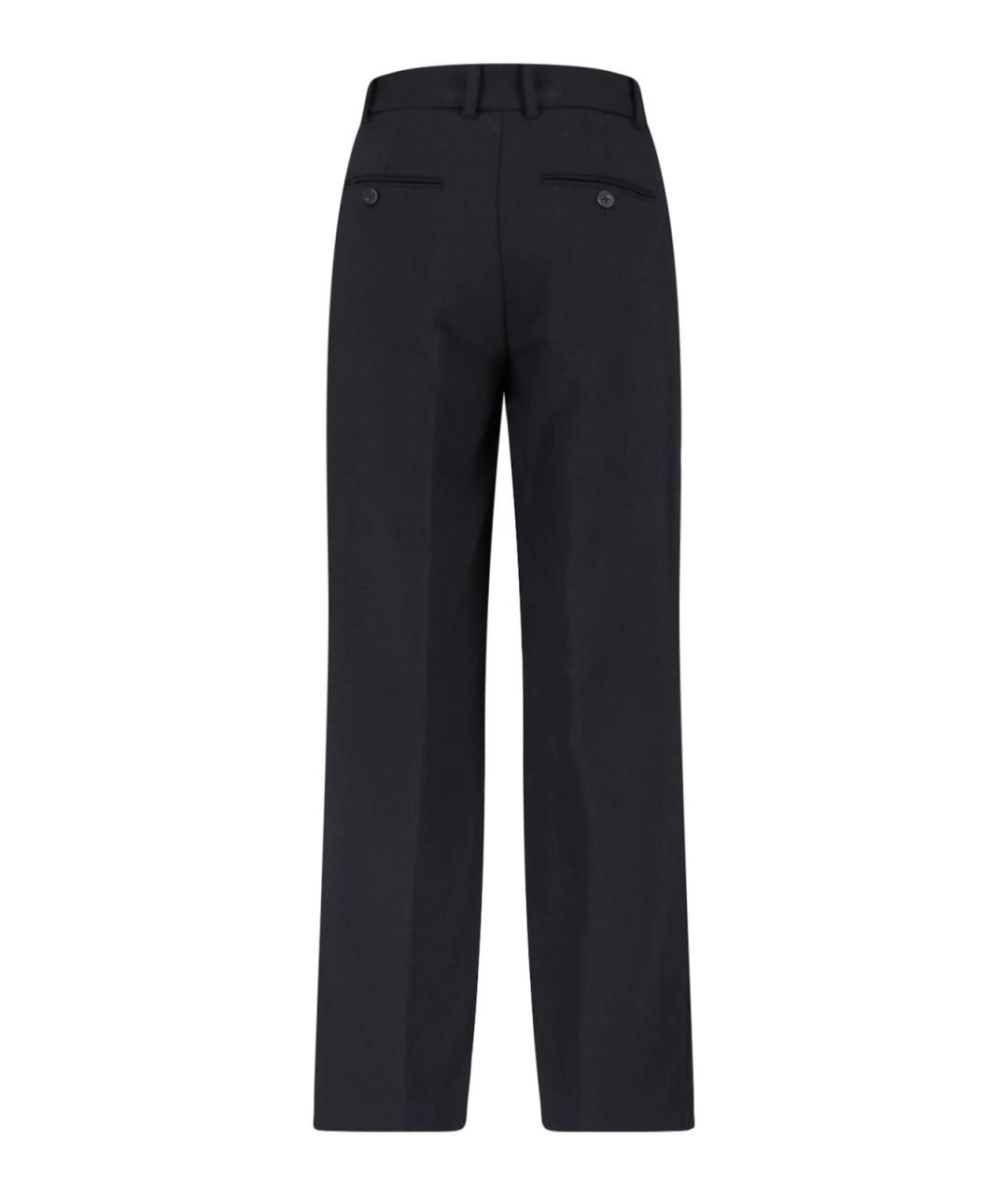 CALVIN KLEIN Черные полиэстеровые прямые брюки, фото 2