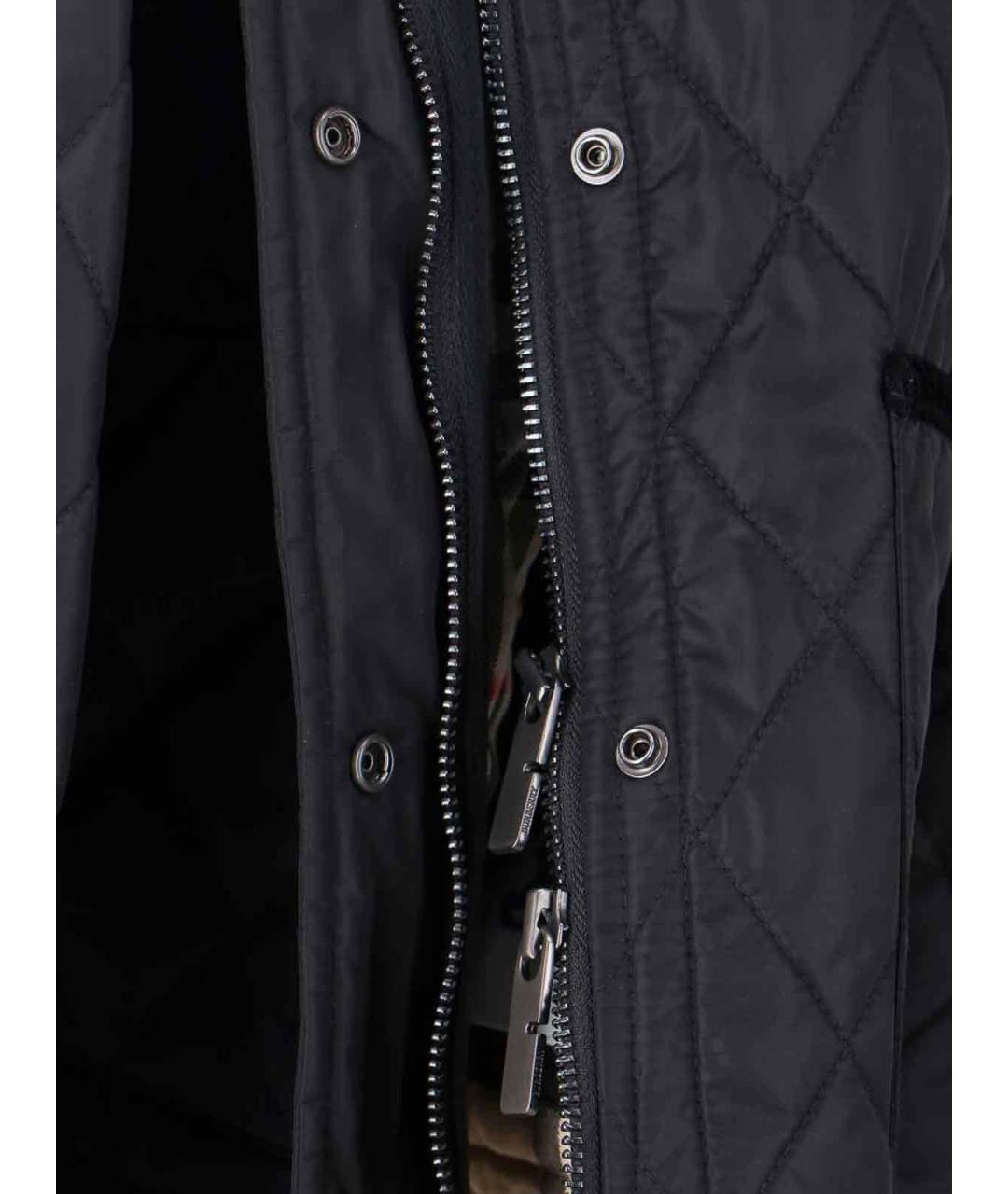 BURBERRY Черная полиамидовая куртка, фото 5
