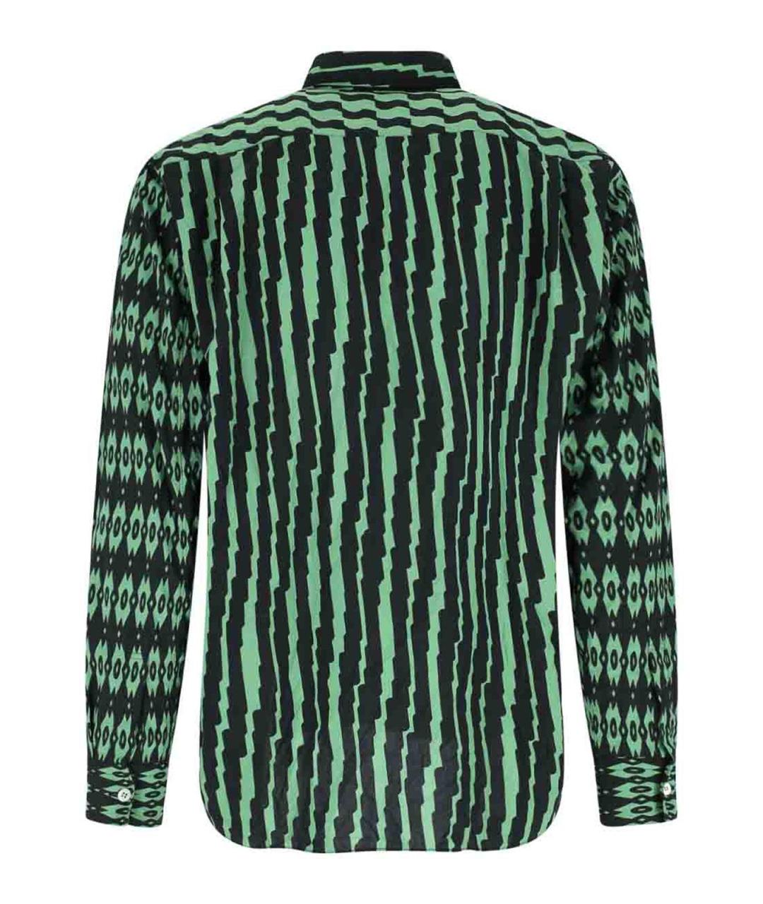 COMME DES GARÇONS HOMME PLUS Зеленая хлопко-полиэстеровая кэжуал рубашка, фото 2
