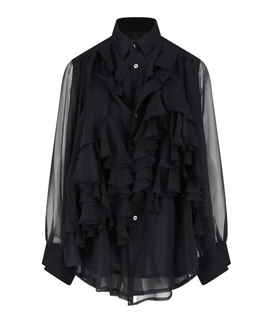 COMME DES GARÇONS Черная полиэстеровая рубашка, фото 1