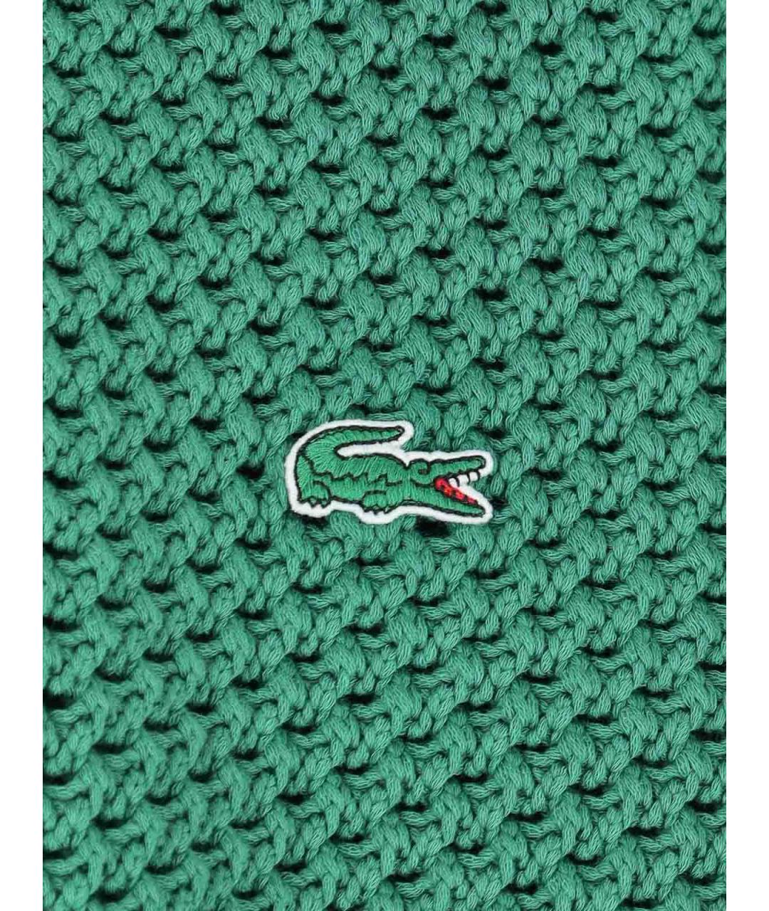 LACOSTE Зеленое хлопковое поло с коротким рукавом, фото 3