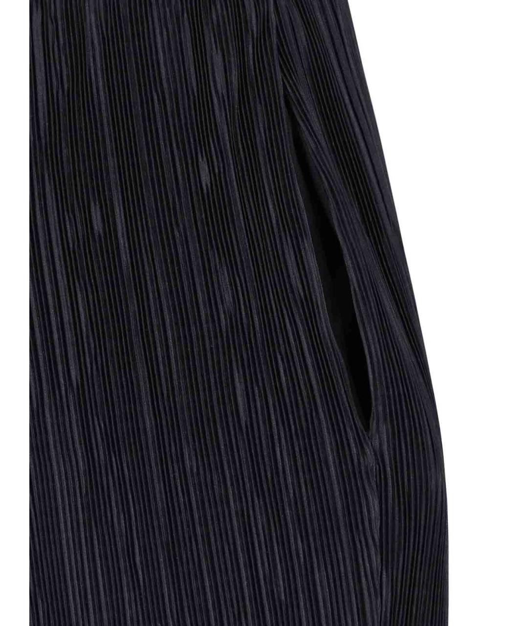 CALVIN KLEIN Черные полиэстеровые прямые брюки, фото 4