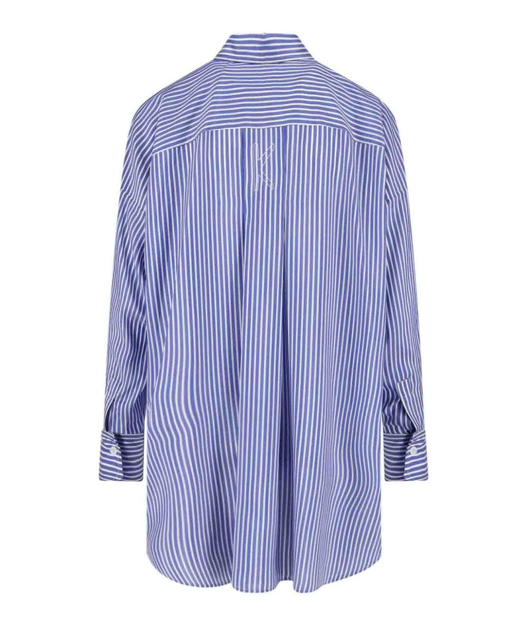 KITON Синяя шелковая рубашка, фото 2