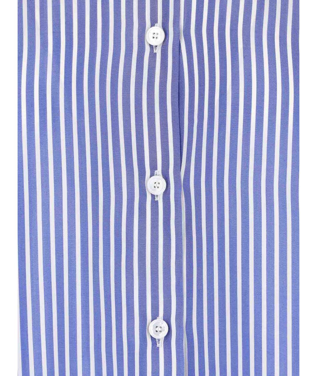 KITON Синяя шелковая рубашка, фото 4