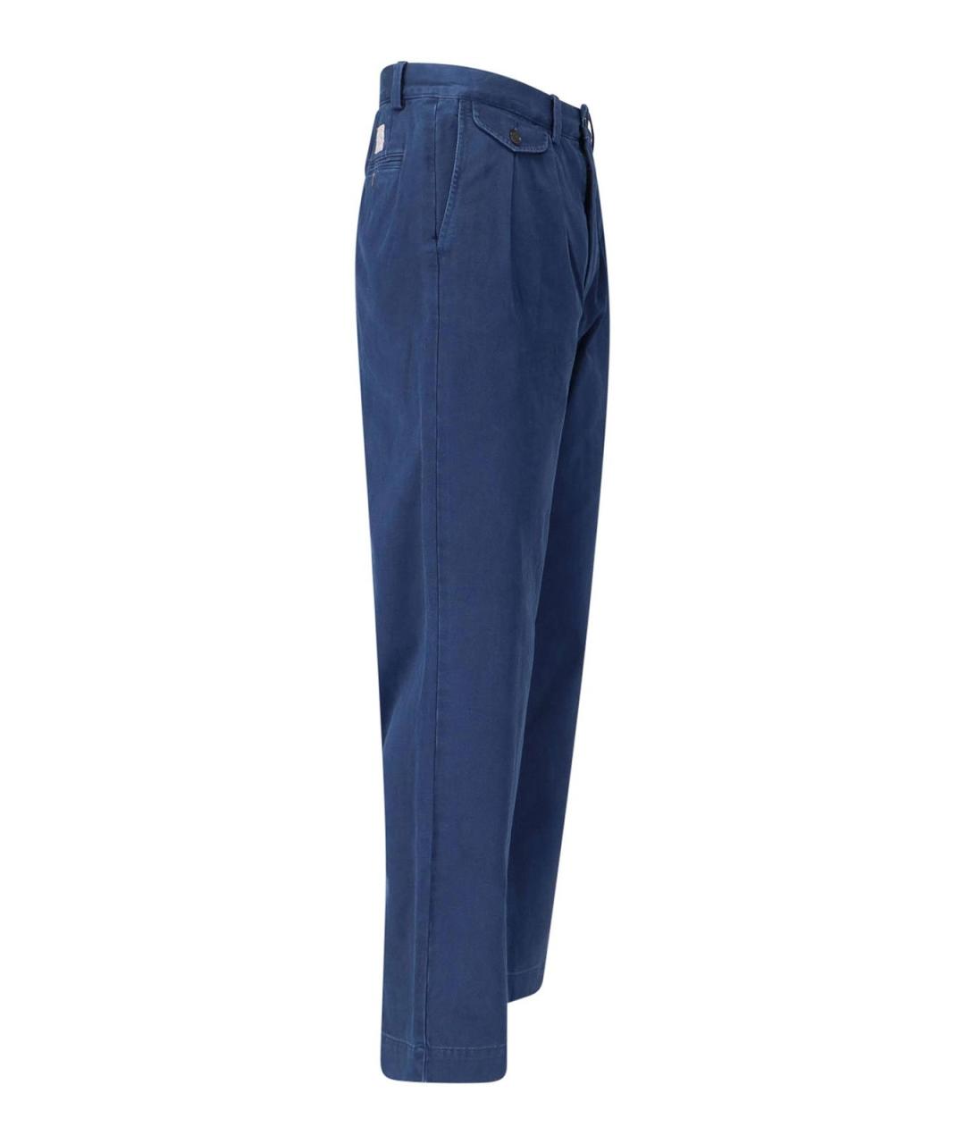 POLO RALPH LAUREN Синие хлопковые повседневные брюки, фото 3
