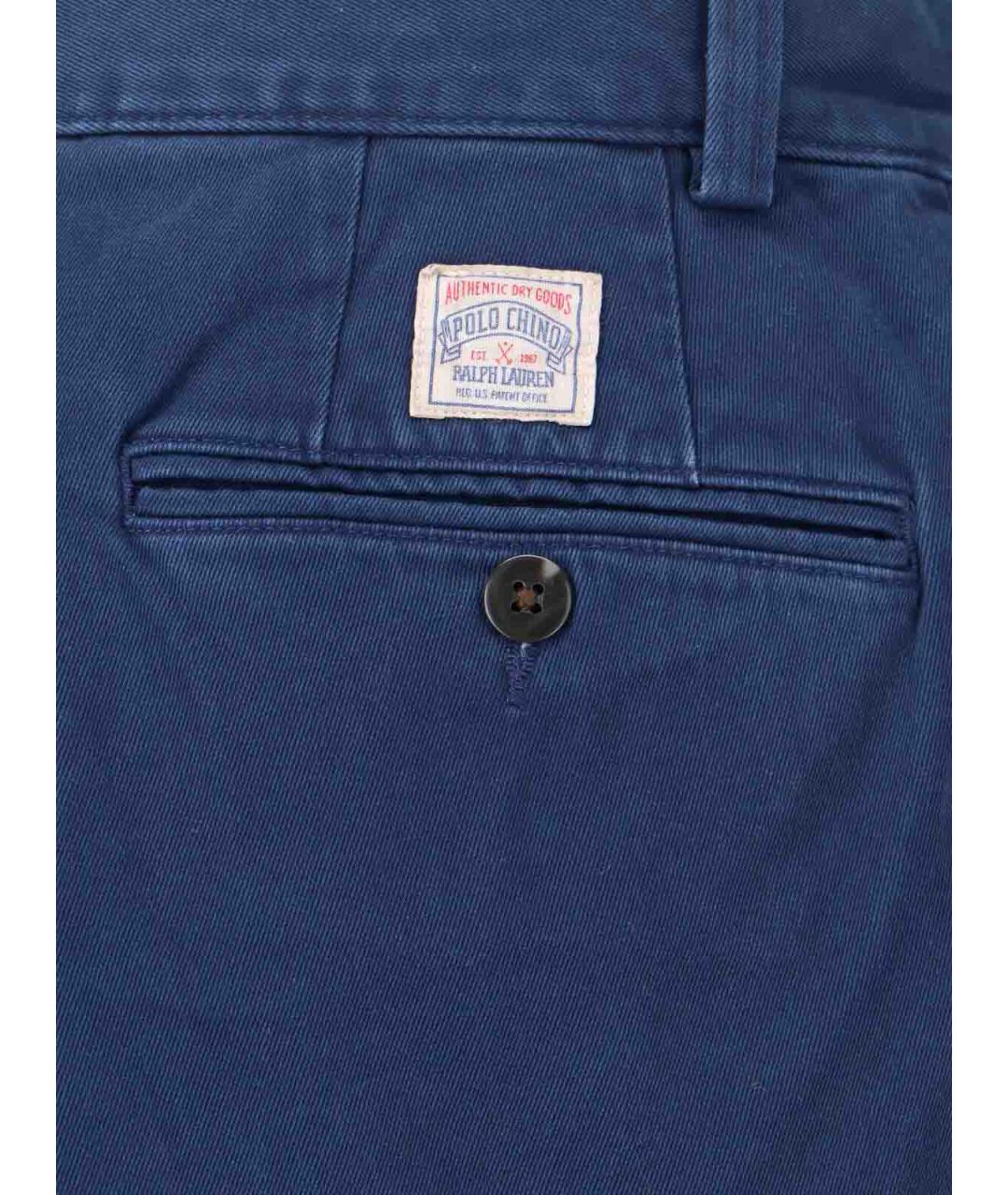 POLO RALPH LAUREN Синие хлопковые повседневные брюки, фото 5