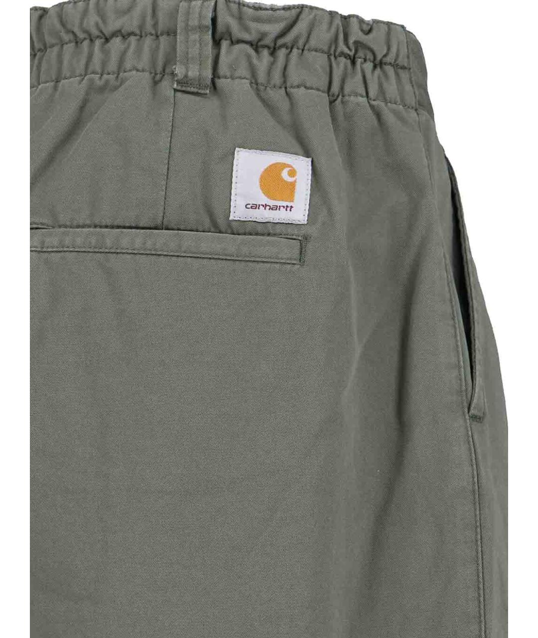 CARHARTT Зеленые хлопковые повседневные брюки, фото 4
