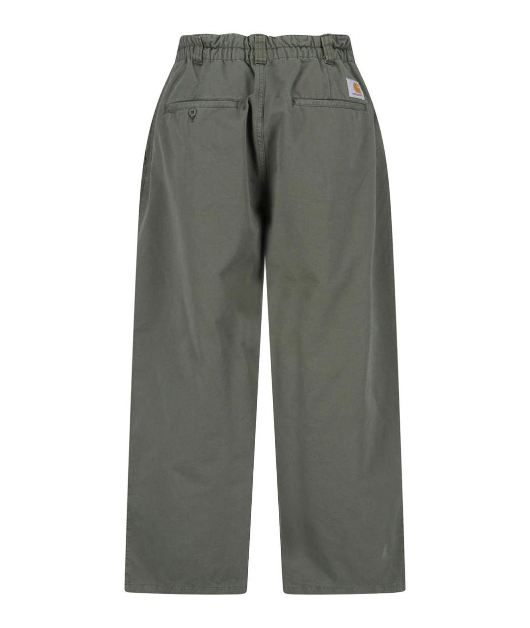 CARHARTT Зеленые хлопковые повседневные брюки, фото 2