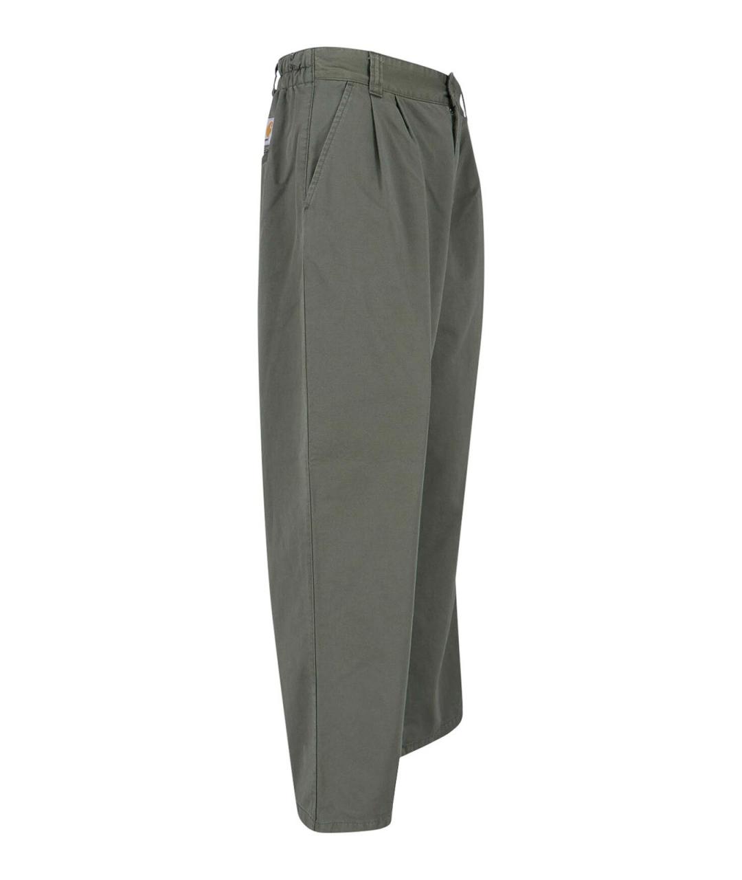 CARHARTT Зеленые хлопковые повседневные брюки, фото 3