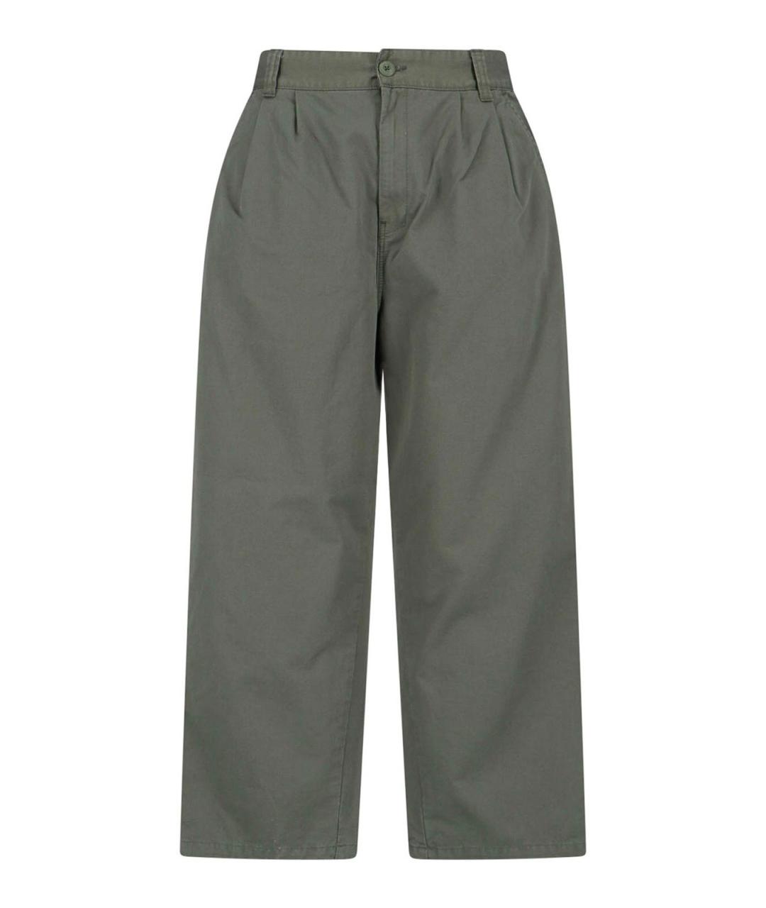 CARHARTT Зеленые хлопковые повседневные брюки, фото 1