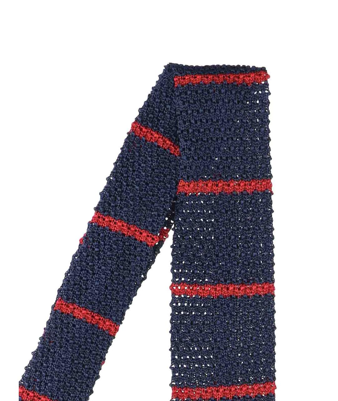 POLO RALPH LAUREN Синий шелковый шарф, фото 2